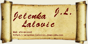 Jelenka Lalović vizit kartica